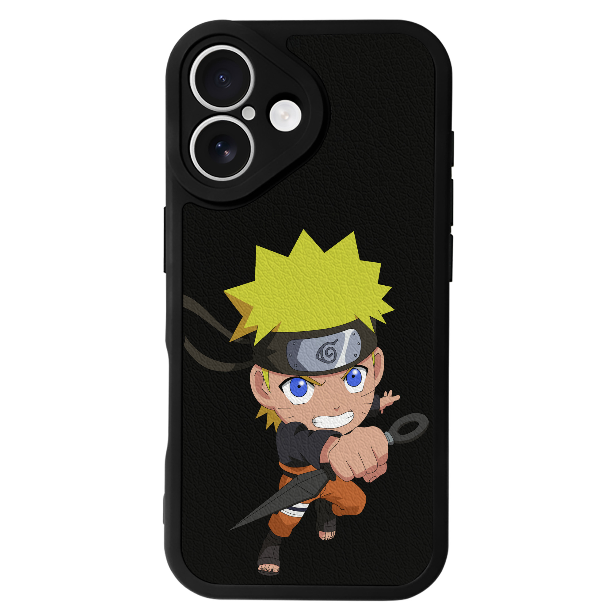 （画像用） NARUTO -ナルト- うずまき ナルト Uzumaki Naruto 【iPhone 16シリーズ対応】シリコンスマホケース（レザー調） 材質：シリコン